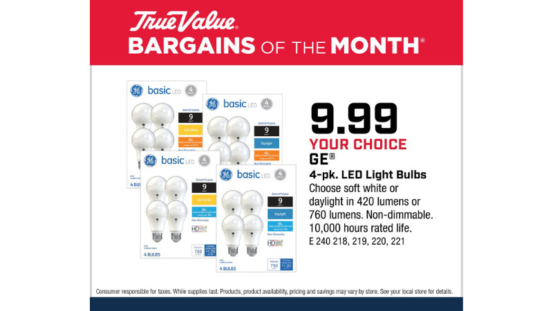 Your Choice GE® 4-pk. LED Light Bulbs $9.99