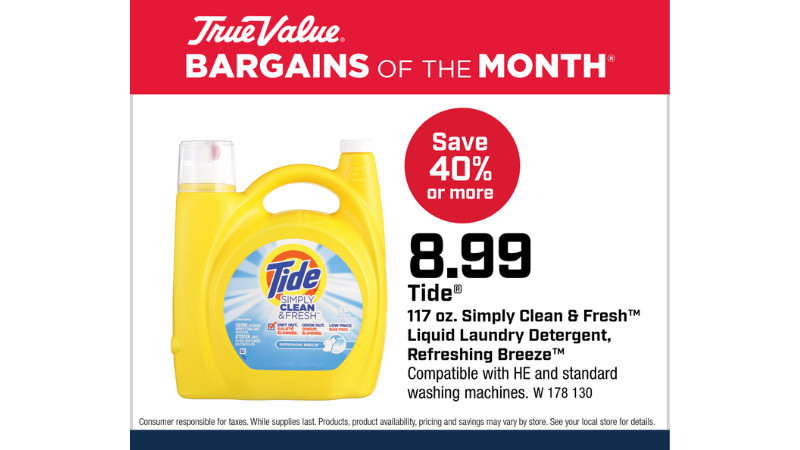 Tide® 117 oz. Simply Clean & Fresh™ Liquid Laundry Detergent $8.99