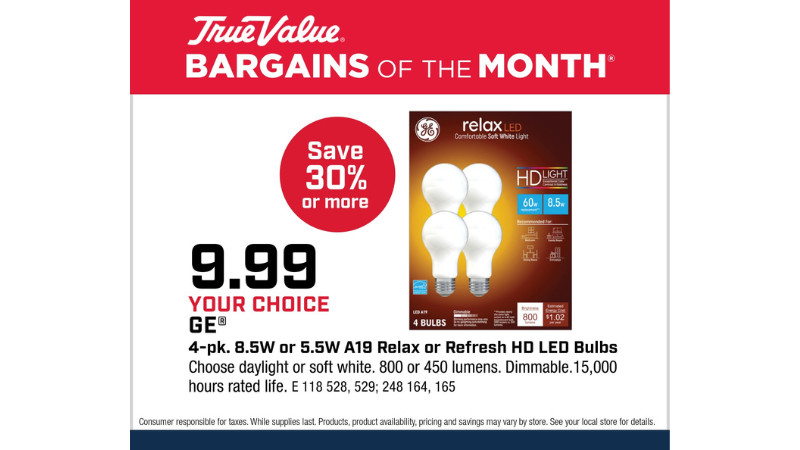 Your Choice GE® 4-pk. Relax or Refresh HD LED Bulbs $9.99