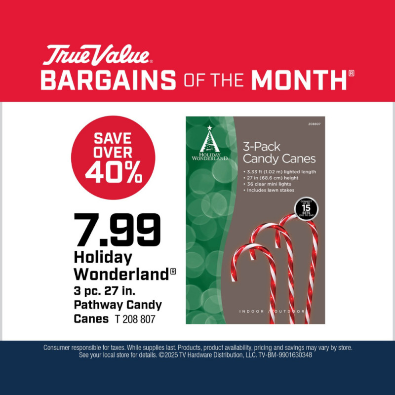 Holiday Wonderland® Pathway Candy Canes $7.99