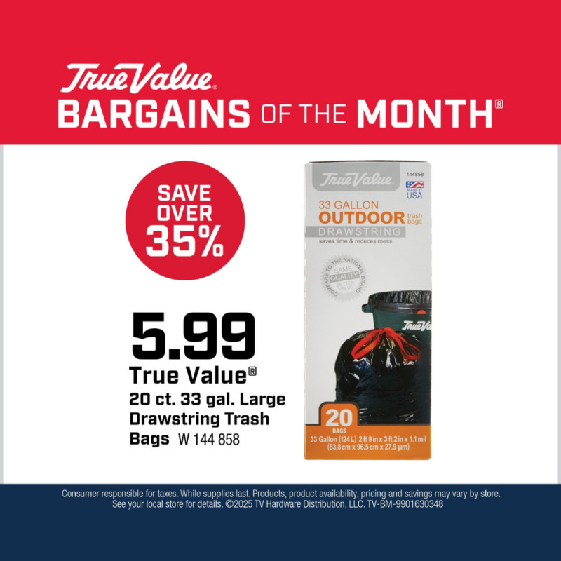 True Value® Drawstring Trash Bags $5.99