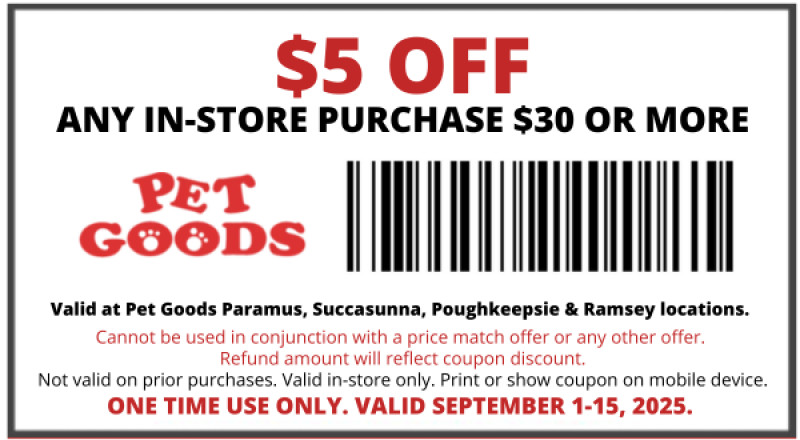 $5 OFF ANY IN-STORE PURCHASE $30 OR MORE