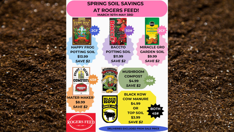 Spring Soil Savings