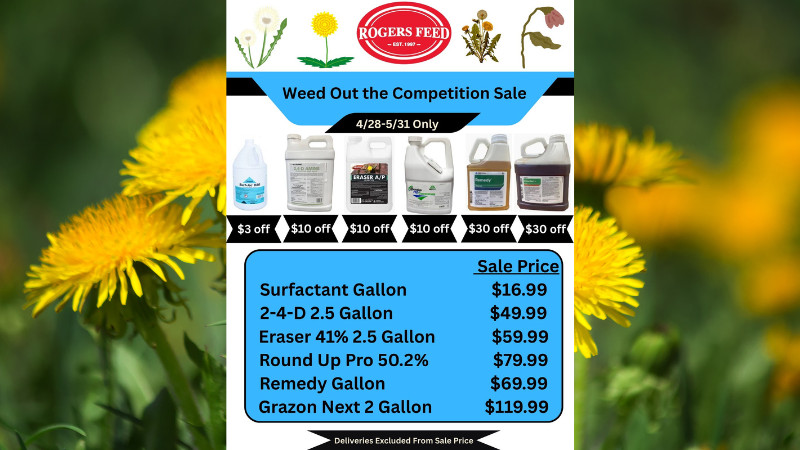Weed Out the Competition Sale
