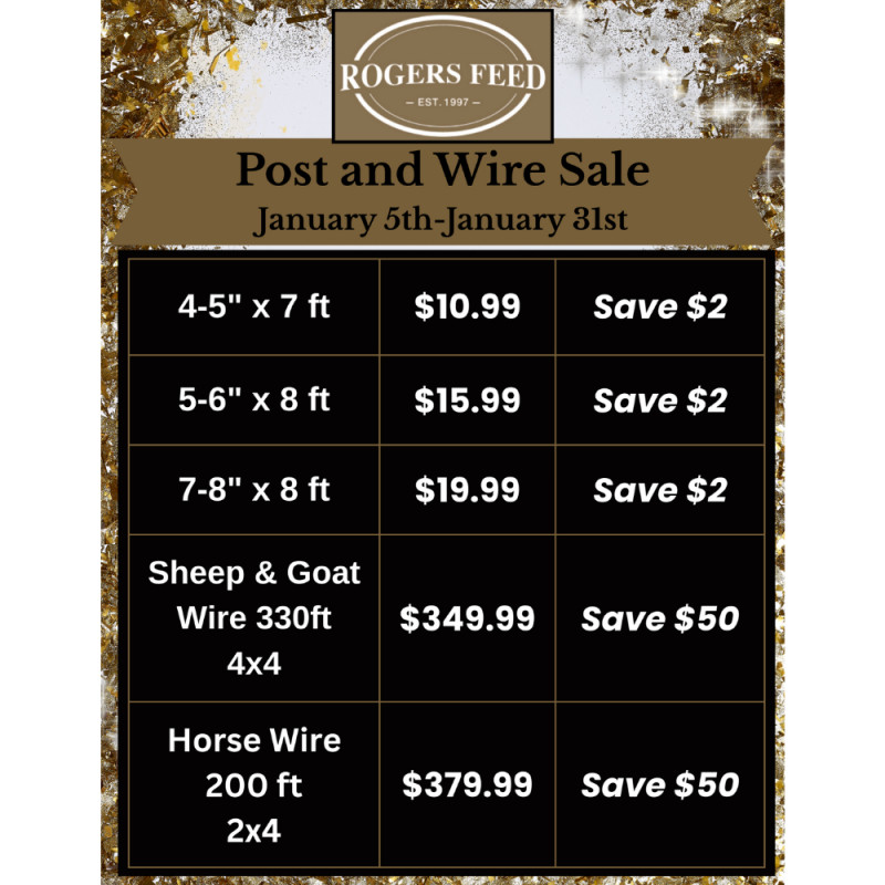 Post and Wire Sale