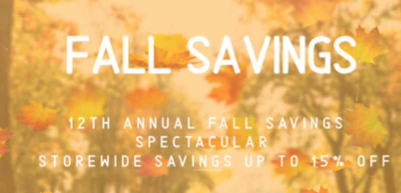 12th Annual Fall Savings Spectacular