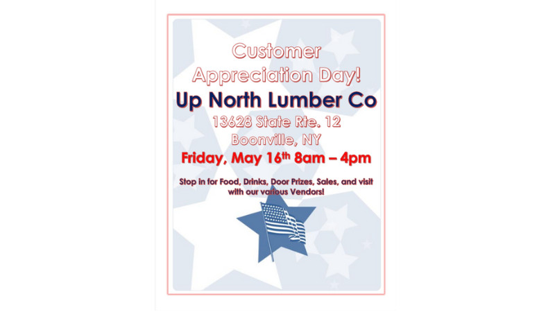 🎉 Customer Appreciation Day at Up North Lumber Co! 🎉