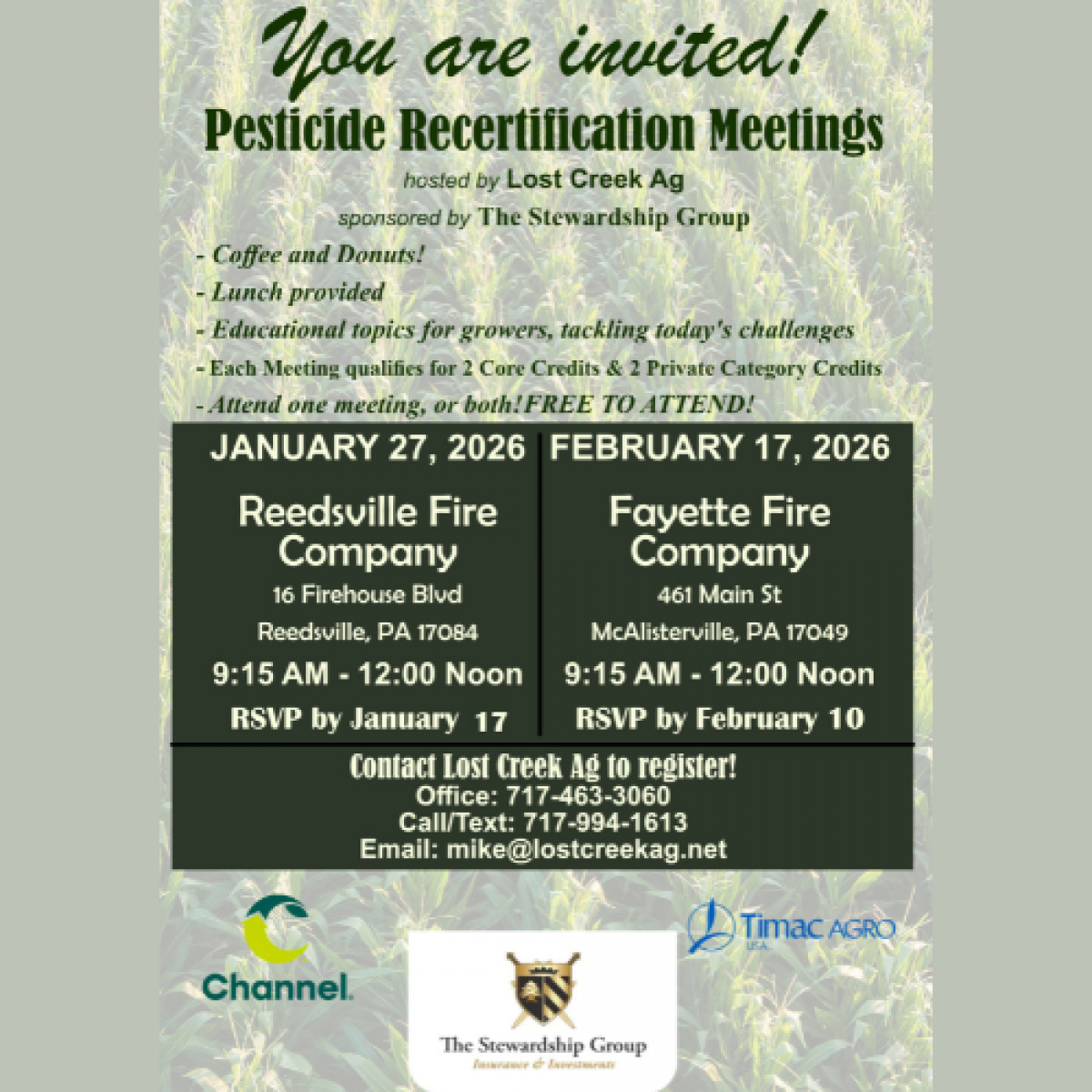 Pesticide Recertification Meetings