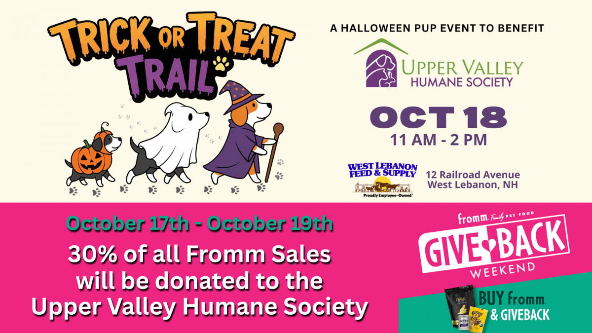 Trick or Treat Trail to benefit the Upper Valley Humane Society