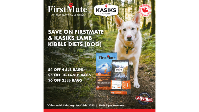 FirstMate & KASIKS | Dollars OFF Lamb Kibble Diets for Dogs