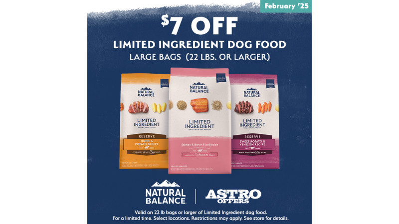 Natural Balance | $7.00 OFF Large Bags of Limited Ingredient Dog Food