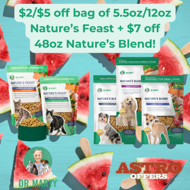Dr. Marty's | Dollars OFF Select Nature's Feast and Nature's Blend