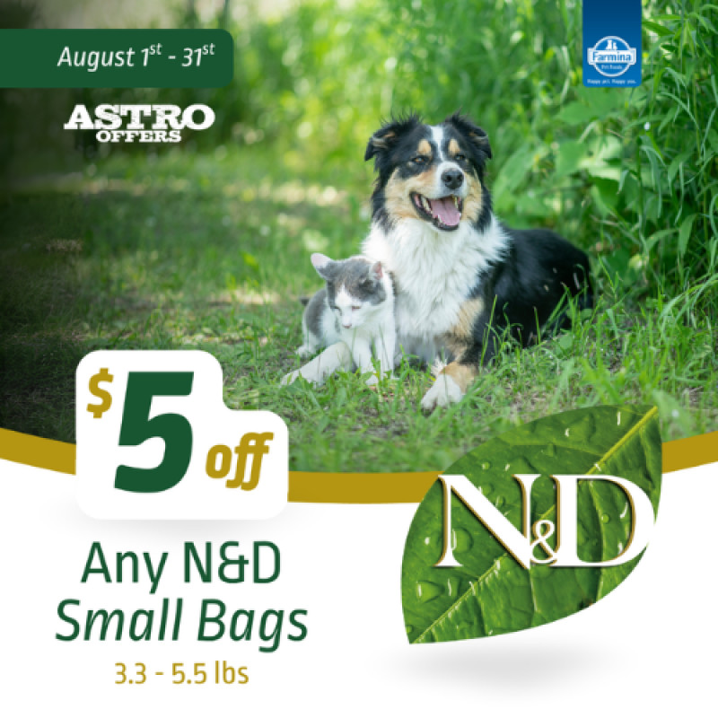 Farmina | $5.00 OFF Small Bags of N&D Dry Food