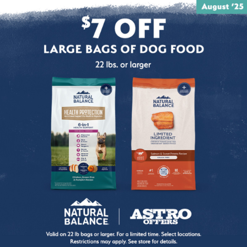 Natural Balance | $7.00 OFF Large Bags of Dry Dog Food