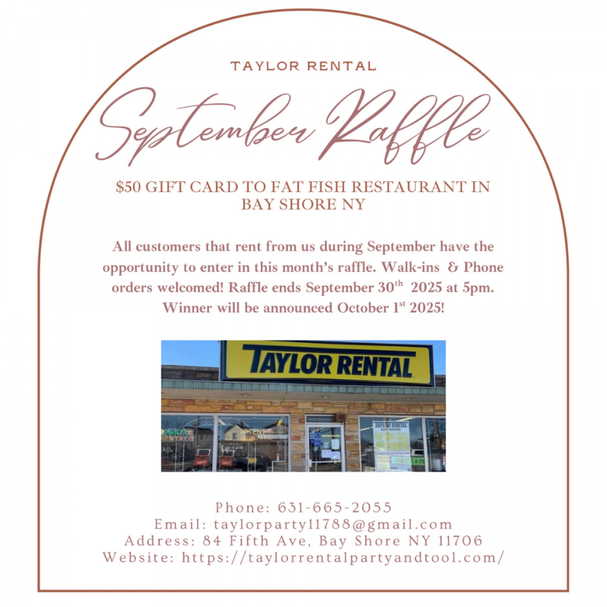 September 50th Anniversary Raffle