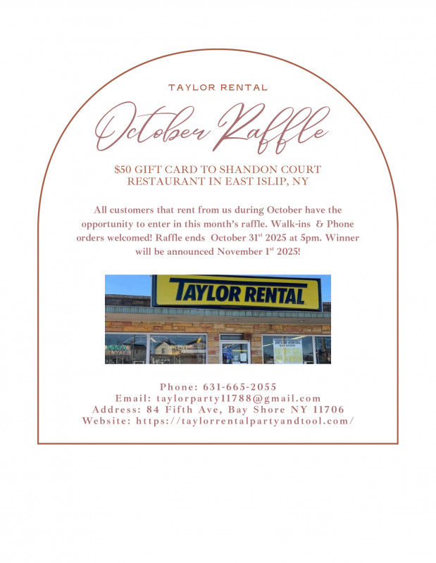 October 50th Anniversary Raffle