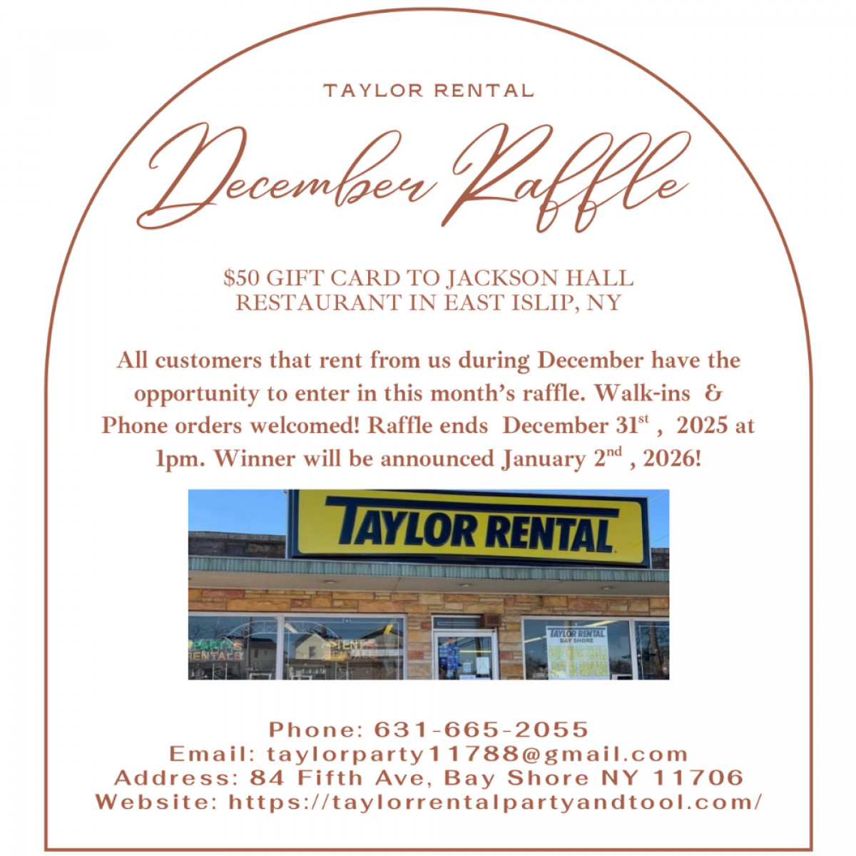 December 50th Anniversary Raffle