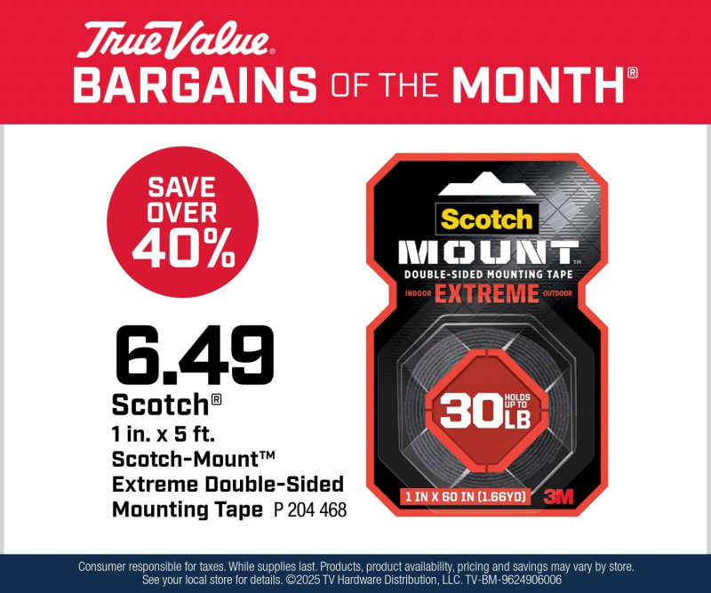 Scotch® 1 in. x 5 ft. Scotch-Mount™ Extreme Double-Sided Mounting Tape $6.49