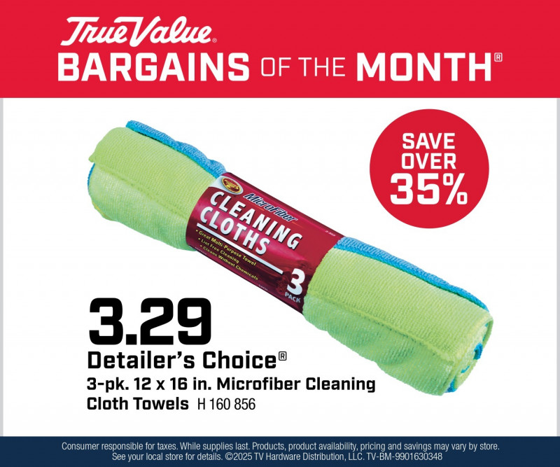 Detailer’s Choice® Microfiber Cleaning Cloth Towels $3.29