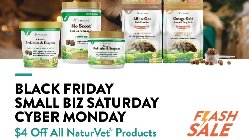 Naturvet Black Friday Sale! 4 days only!