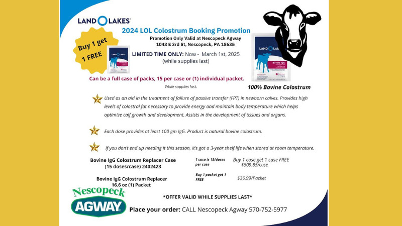 Land O'Lakes Colostrum Booking Program